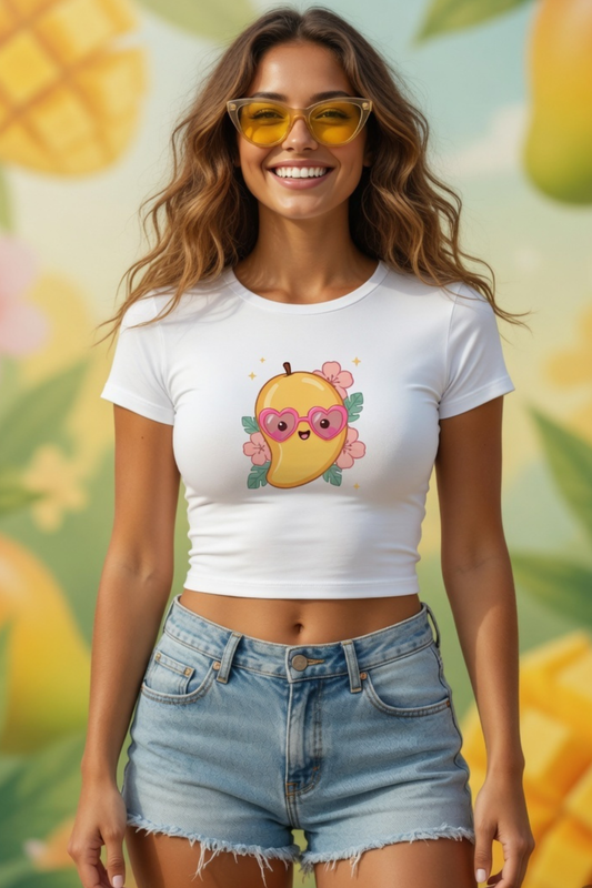 Mango Baby Tee – Cute Summer Crop Top