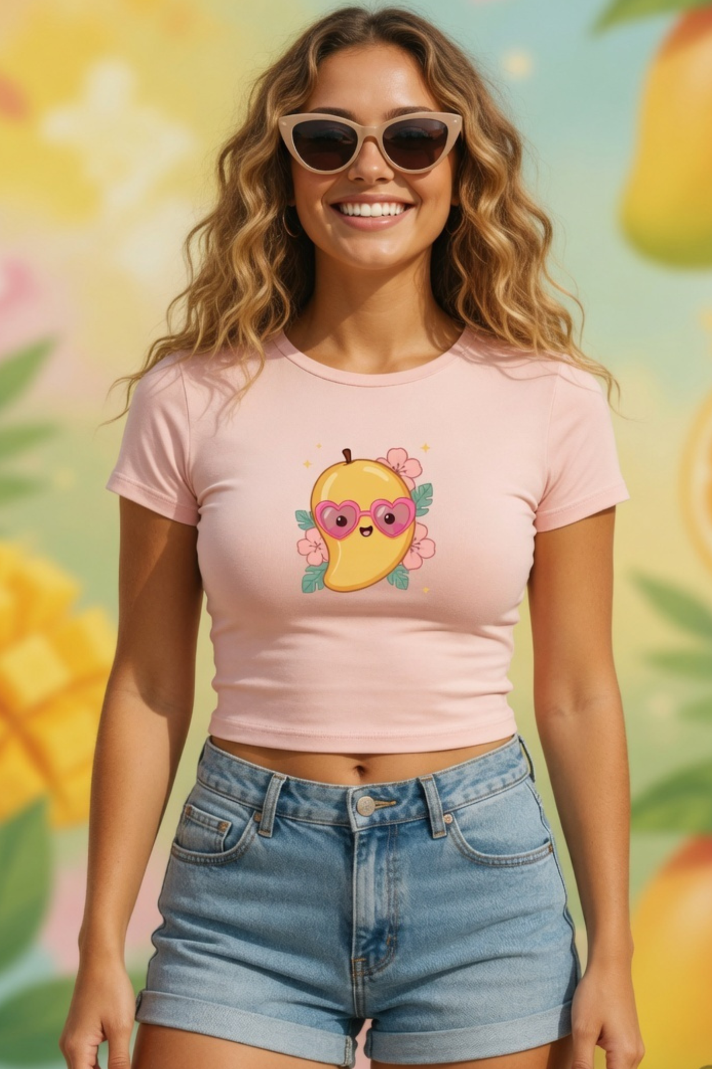 Mango Baby Tee – Cute Summer Crop Top