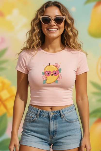Mango Baby Tee – Cute Summer Crop Top