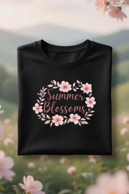 Summer Blossoms Baby Tee – Floral Crop Top for Women