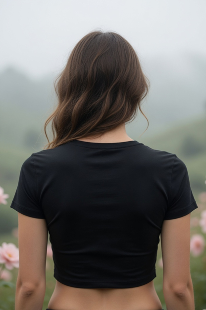 Summer Blossoms Baby Tee – Floral Crop Top for Women