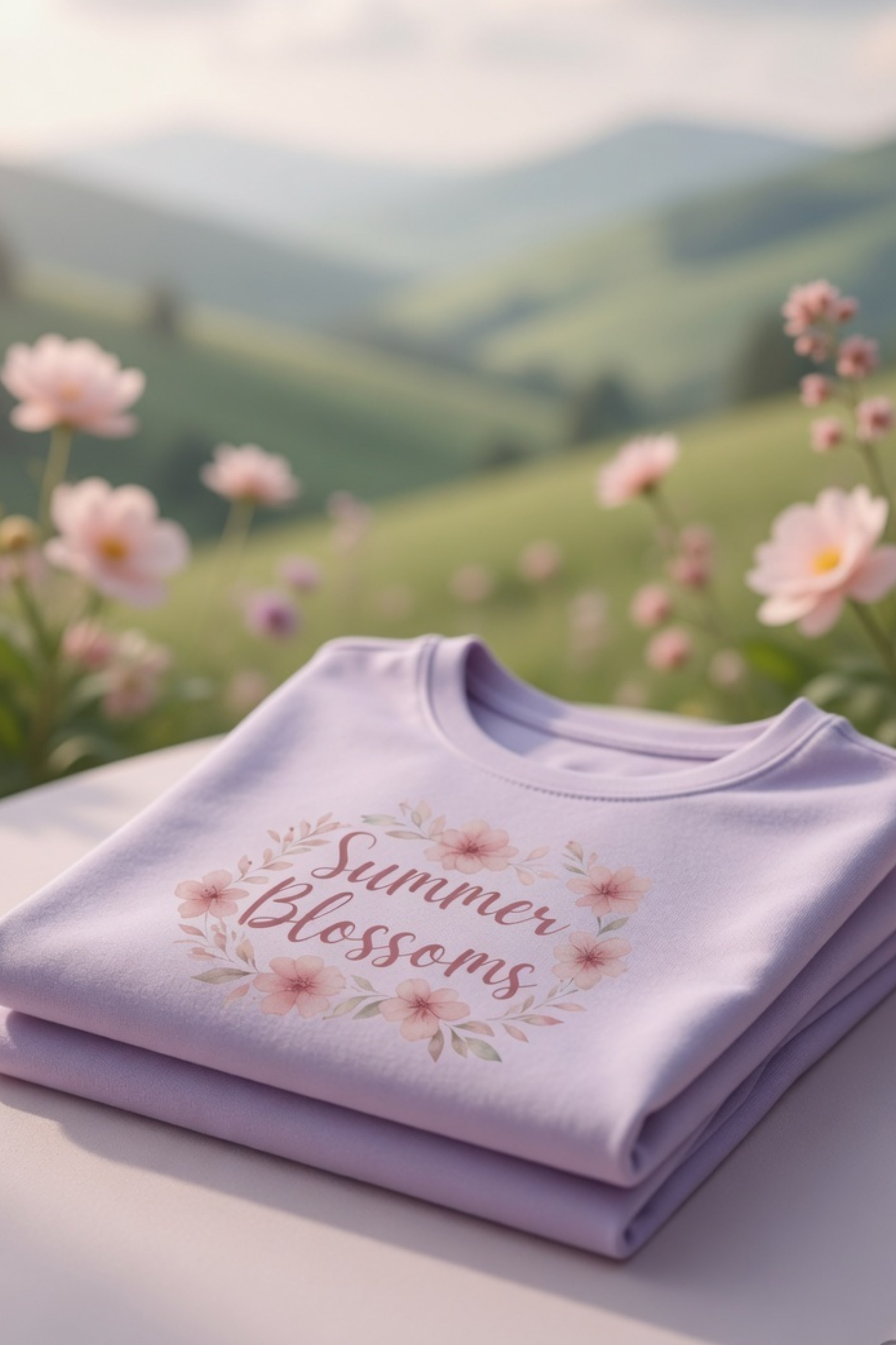 Summer Blossoms Baby Tee – Floral Crop Top for Women