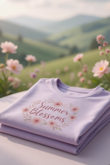 Summer Blossoms Baby Tee – Floral Crop Top for Women