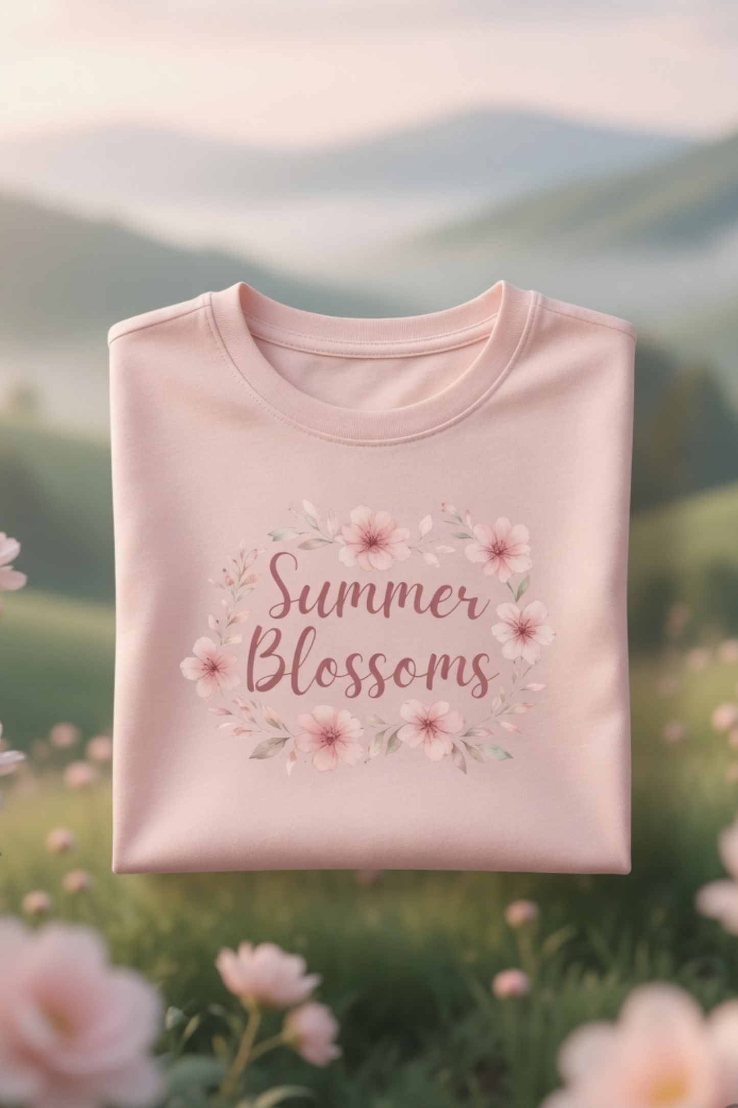 Summer Blossoms Baby Tee – Floral Crop Top for Women