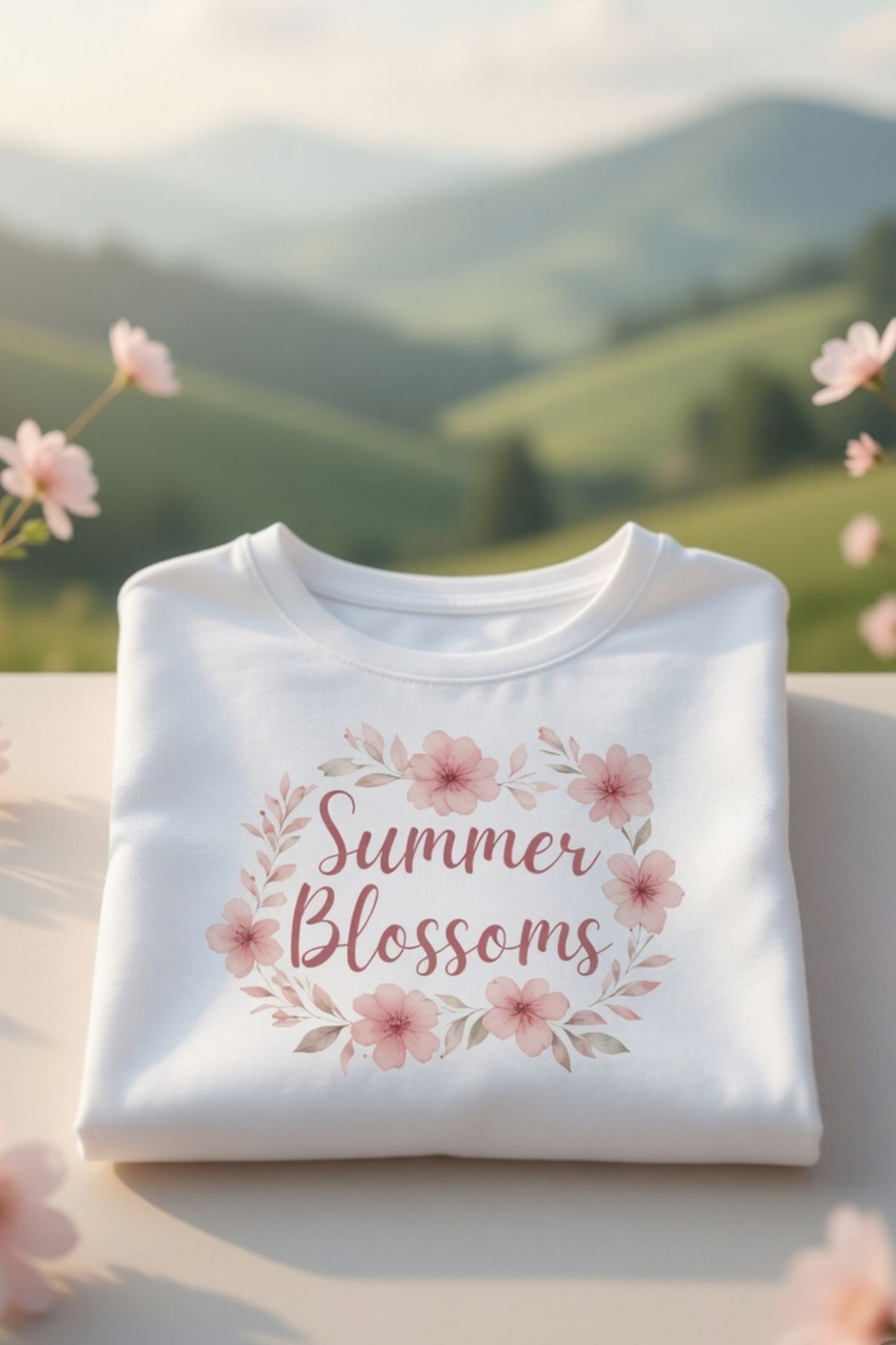 Summer Blossoms Baby Tee – Floral Crop Top for Women