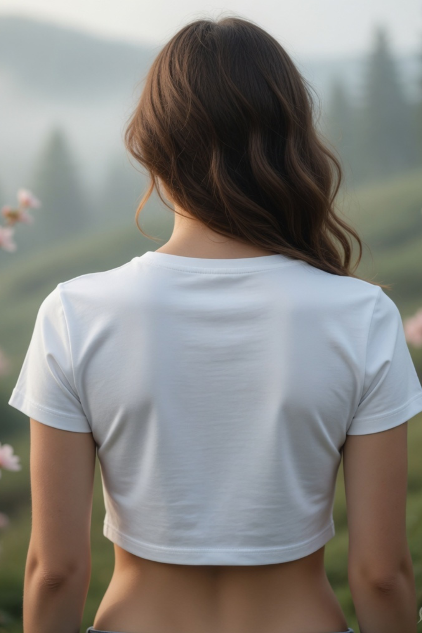 Summer Blossoms Baby Tee – Floral Crop Top for Women