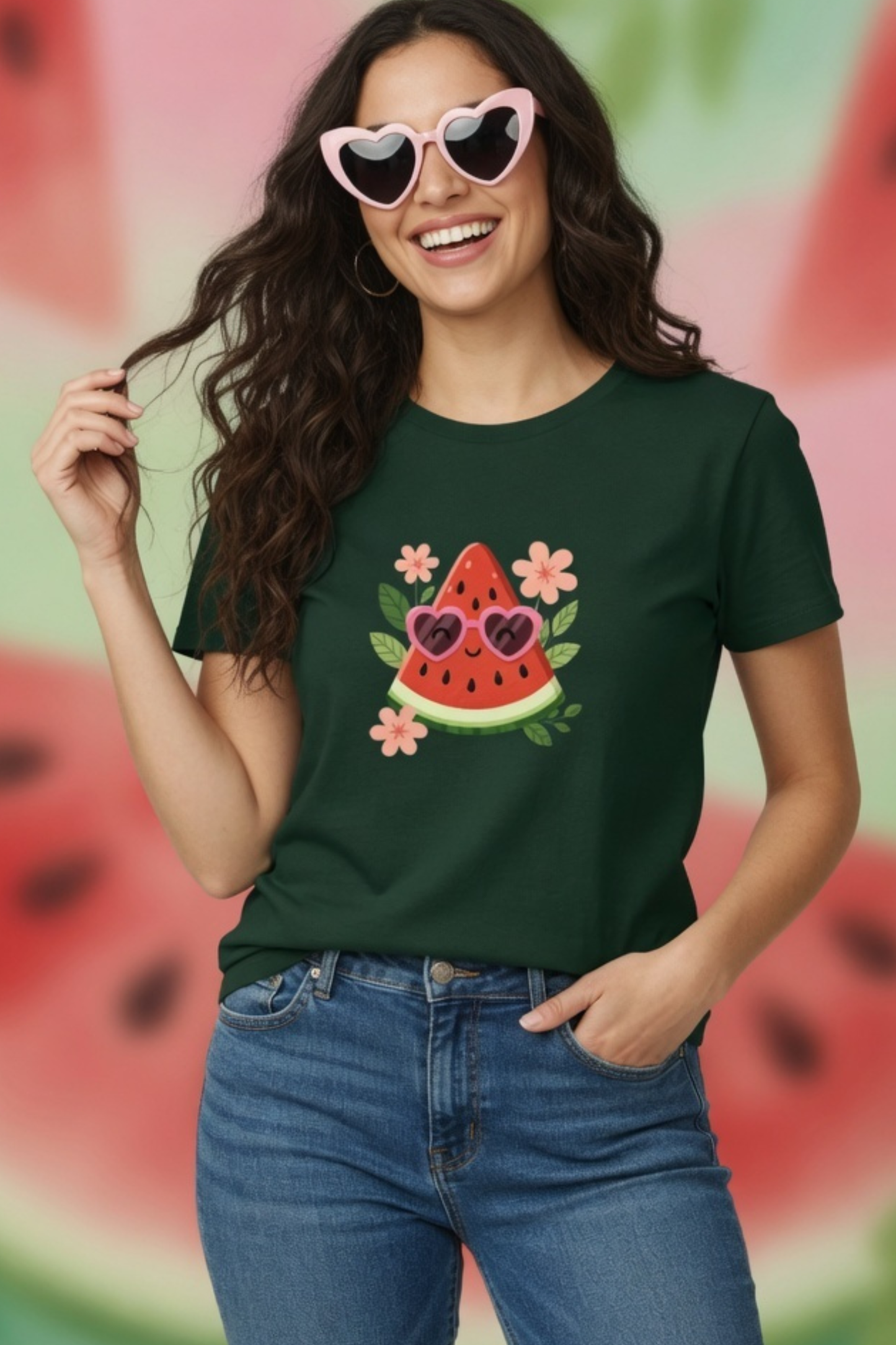 Watermelon Sugar Crew Neck T-Shirt – Cute Pastel Summer Tee