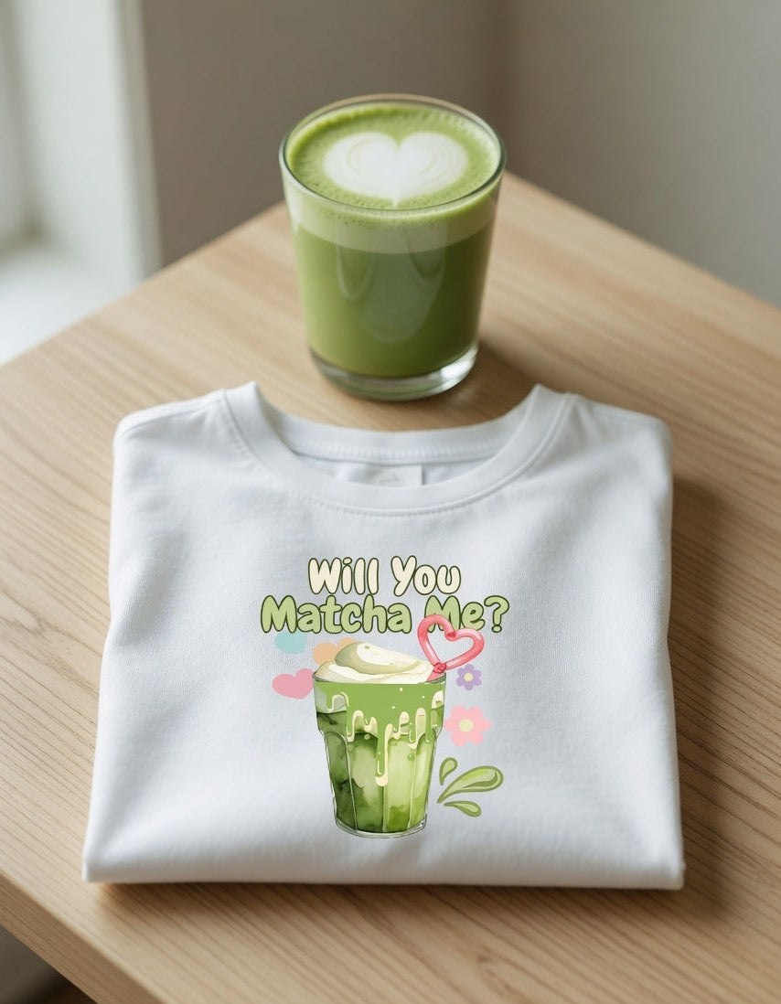 Will You Matcha Me? Pastel Baby Tee – Cute Cropped Tee for Women