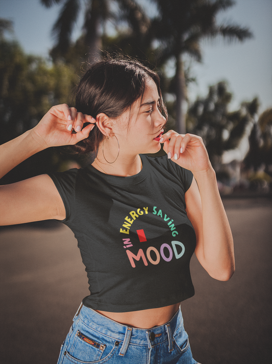 Miss Minimalism "In Energy Saving Mood" Crop Top