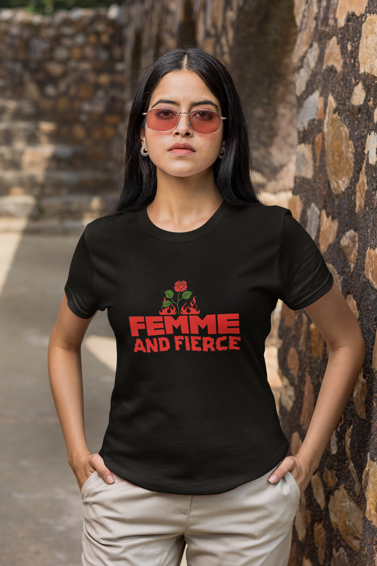 Miss Minimalism Femme and Fierce Roundneck T-Shirt