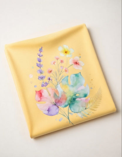 MissMinimalism | Pastel Tropical Bloom Crop Tee