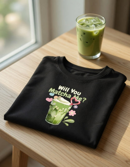 Will You Matcha Me? Pastel Baby Tee – Cute Cropped Tee for Women