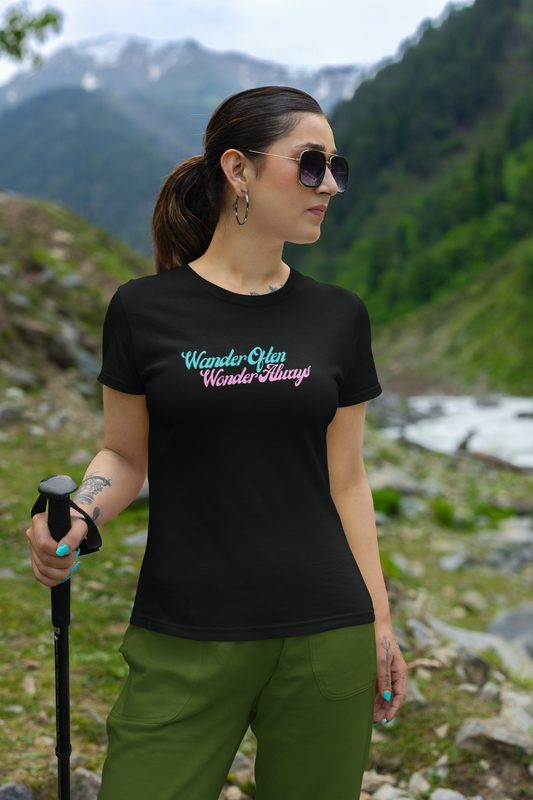 Miss Minimalism - Wander Often Wonder Always Roundneck Tshirt