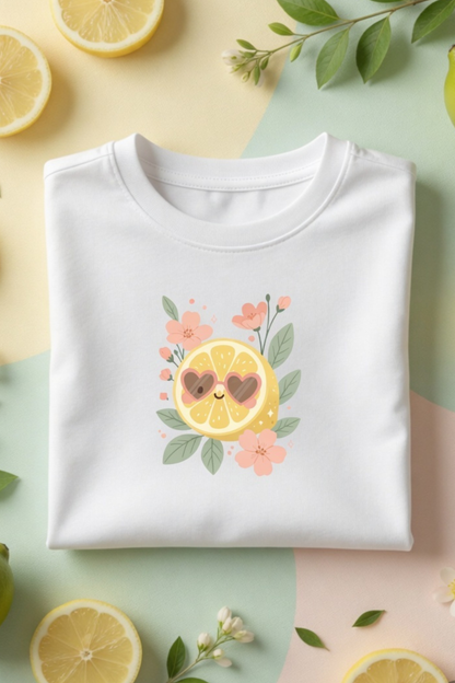 Lemon Citrus Baby Tee – Cute Summer Crop Top for Women