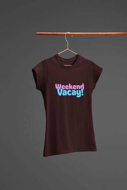Miss Minimalism - Weekend Vacay Round Neck Tshirts