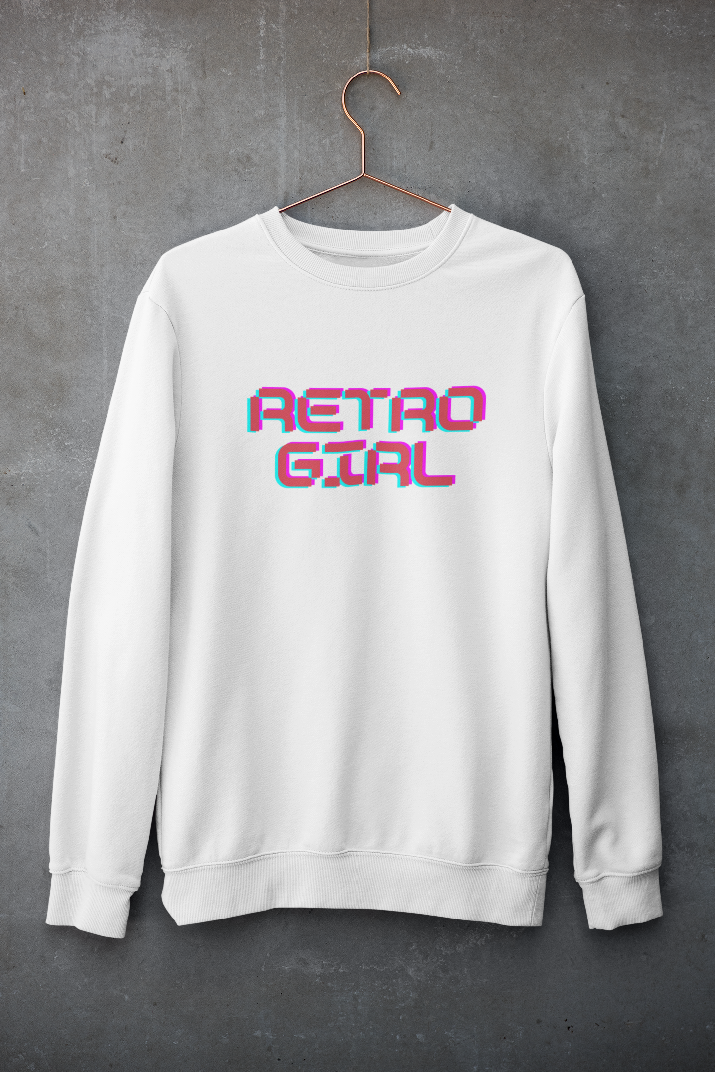 Miss Minimalism Retro Girl - Sweatshirt