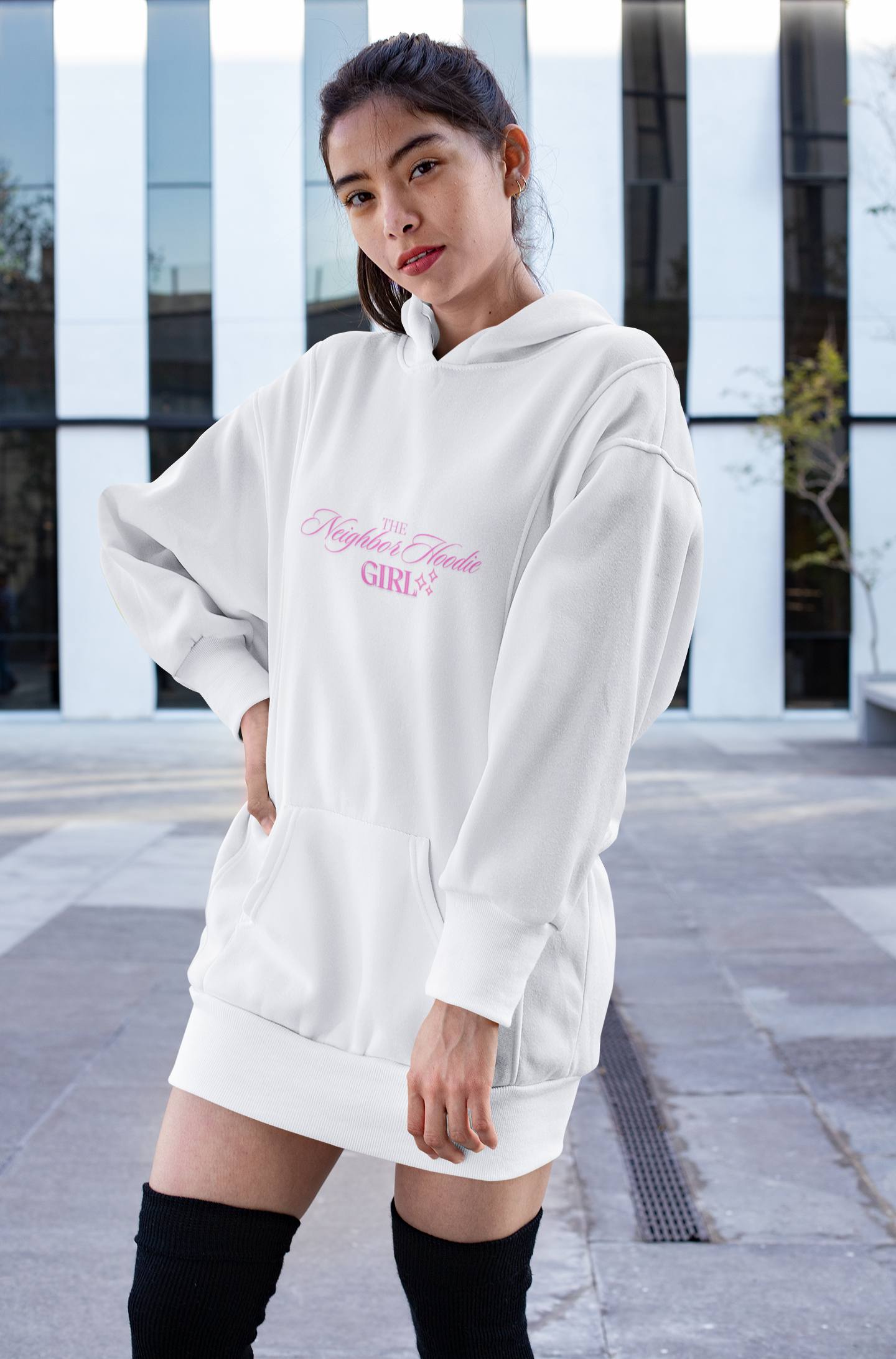 Miss Minimalism - The NeighborHoodie Girl Hooded Sweatshirt