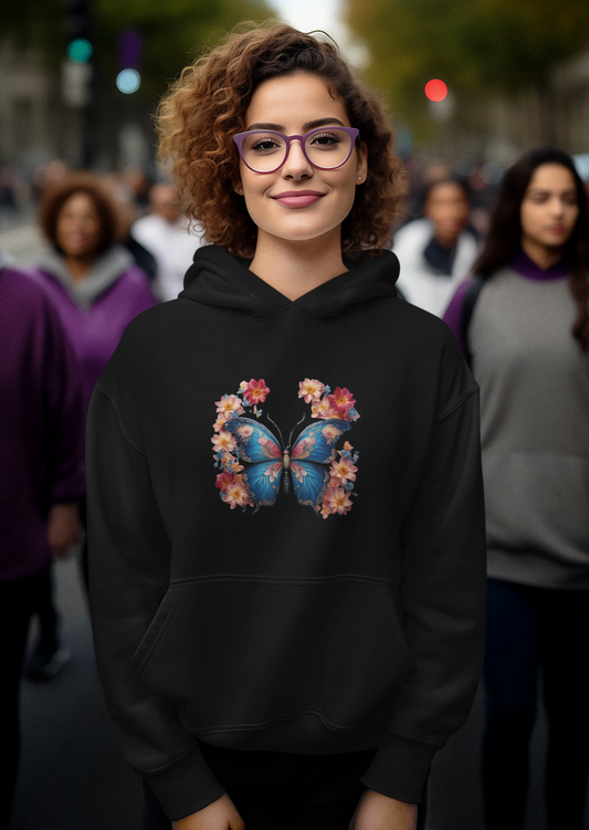 Miss Minimalism Butterfly Hooded Sweatshirt