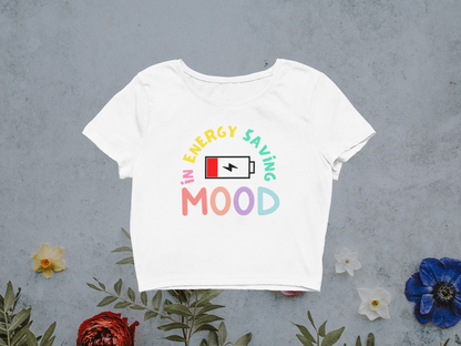 Miss Minimalism "In Energy Saving Mood" Crop Top
