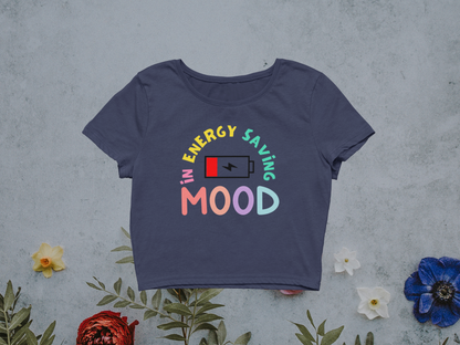Miss Minimalism "In Energy Saving Mood" Crop Top