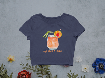 Miss Minimalism Sip back and Relax - Crop Top